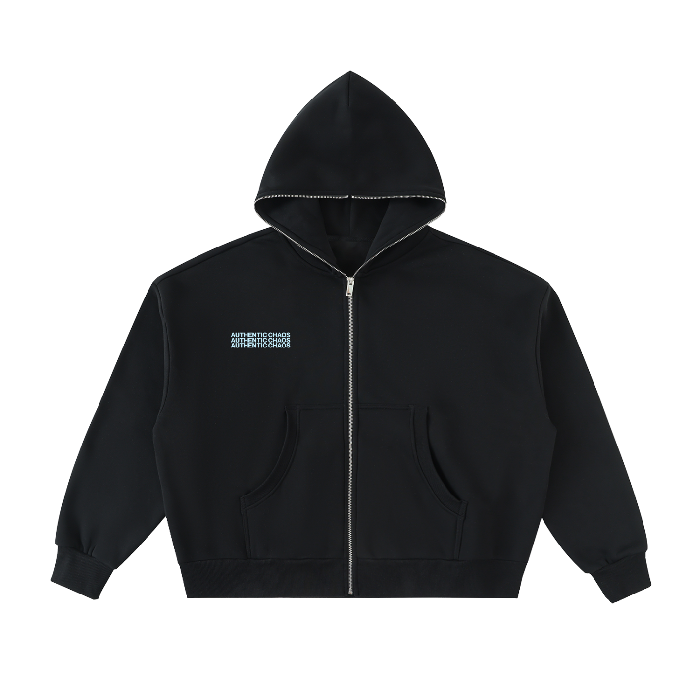 Fleeced Full-Zip Boxy Hoodie -  Something Better is Coming