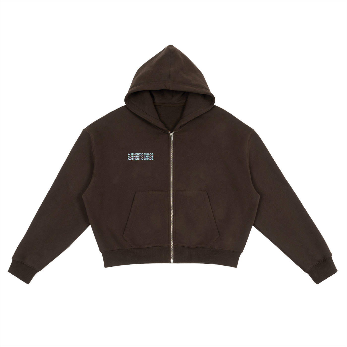Fleece Zip-Up Boxy Hoodie - The Future is now