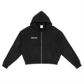 Fleece Zip-Up Boxy Hoodie - The Future is now