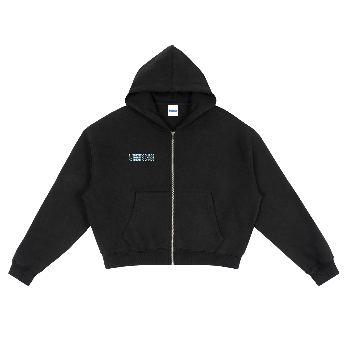 Fleece Zip-Up Boxy Hoodie - The Future is now