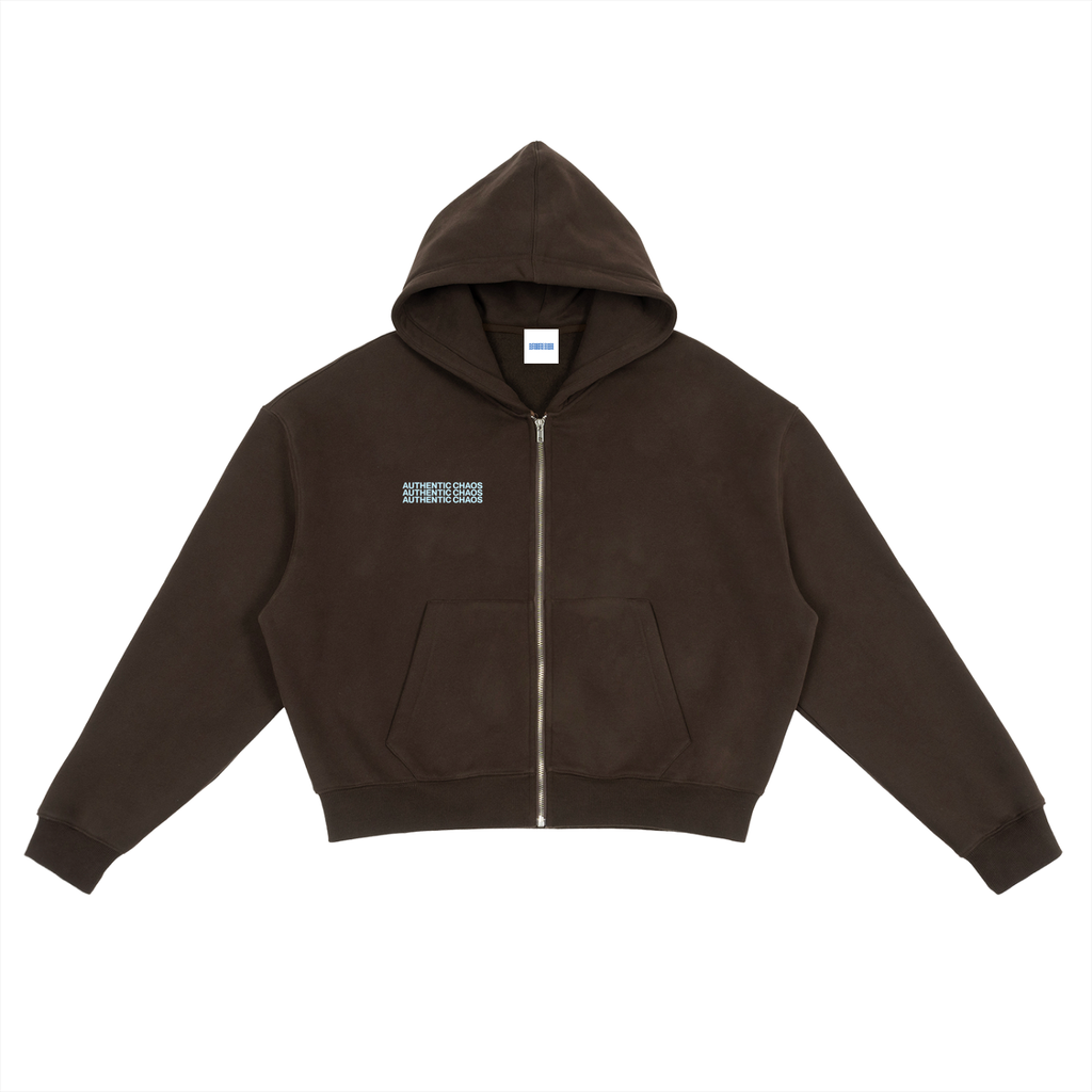 Fleece Zip-Up Boxy Hoodie - The Future is now