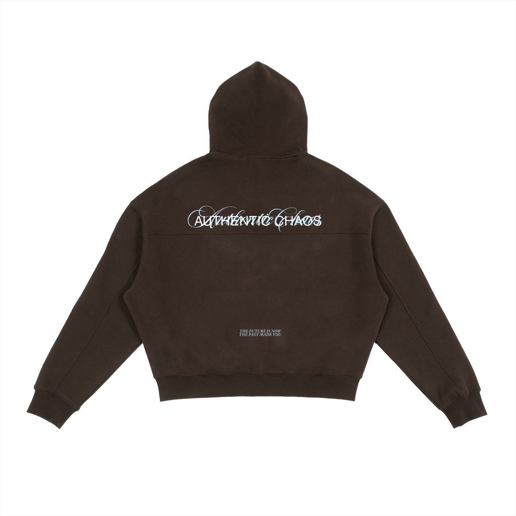 Fleece Zip-Up Boxy Hoodie - The Future is now