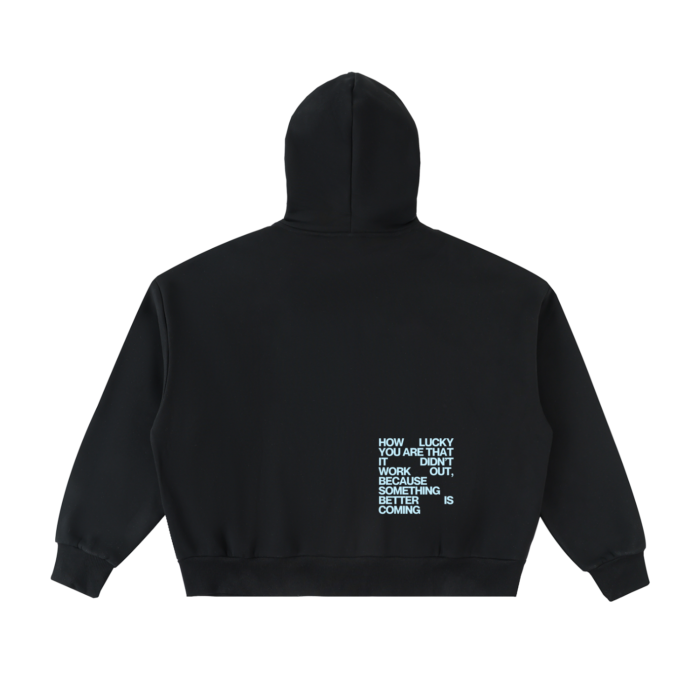 Fleeced Full-Zip Boxy Hoodie -  Something Better is Coming