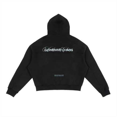 Fleece Zip-Up Boxy Hoodie - The Future is now